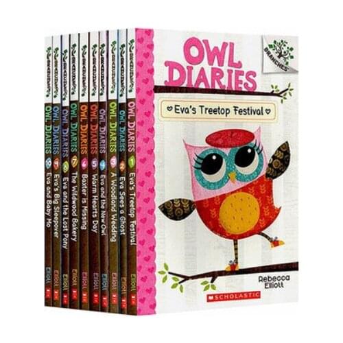 5-12 year Childrens English story book Owl Diaries english picture book help child be reader early education book 10pc/set