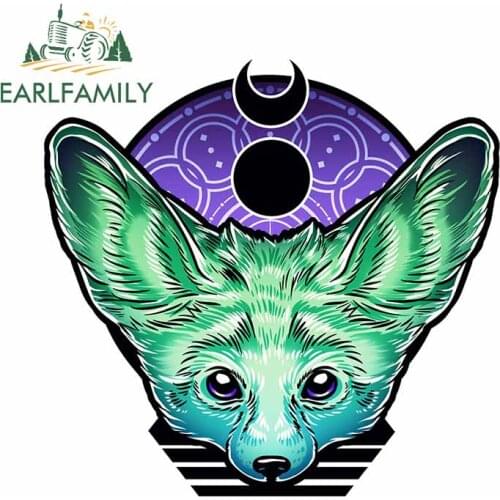 EARLFAMILY 13cm x 12.7cm For Fennec Car Decal Scratch-Proof Car Stickers Vinyl Material Waterproof Occlusion Scratch Decals