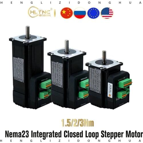 Nema23 Closed Loop Stepper motor 1.2Nm 2.0Nm 3Nm D=8mm Nema 23 Hybrid Integrated Stepper Servo Motor with drive 4.2A 48v