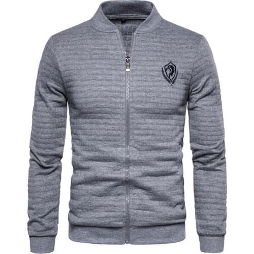 Fad New Spring Eagle Embroidery Bomber Jacket Men Cardigan Streetwear Jacket Men Brand Plaid Zipper Mens Coats and Jackets