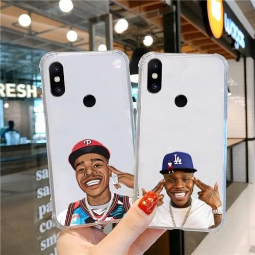 DaBaby Suge Rapper boy Phone Case Transparent For Xiaomi CC 9 11 MAX3 Mix3 MIX2 6X 8 5x 10S 11 10 X SE lite Pro Soft Coque shell