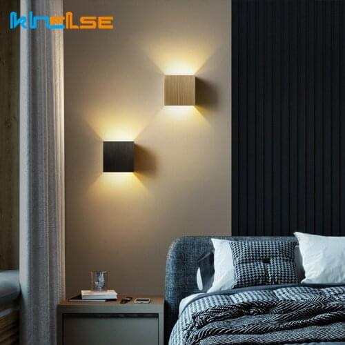 6W/12W Adjustable Cube Wall Lamp IP68 Waterproof Outdoor Brush Aluminum Wall Light Bedroom Garden Porch Up Down Sconce Lighting