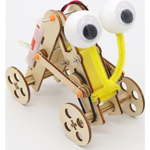 Science and technology small production telescopic crawling robot crawler elementary school science manual puzzle assembly toys