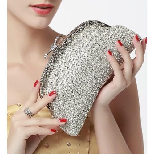 2021 New Design Women Evening Bags Handmade Beaded Diamonds Design Clutches For Party/Dinner Purse WY175
