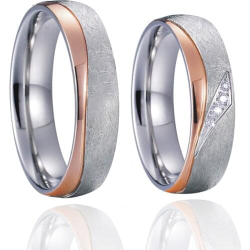 Wedding band couple rings for men and women alliance Anniversary Valentine Gift handmade promise titanium jewelry rings