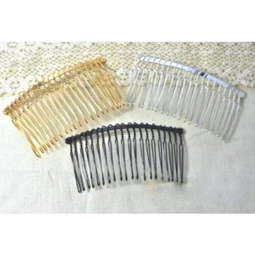 Wholesale 600pcs 5 Wire Combs 20 Teeth Bridal Wedding DIY Hair clip for crafting veils birdcage -DHL Free shipping