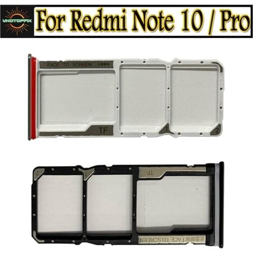 Original For Xiaomi Redmi Note 10 Pro SIM Card Tray SD Slot Holder Adapter Socket For Xiaomi Redmi note 10 SIM Card