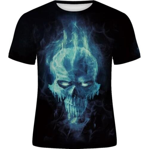 Popular Skull 3D Print t shirt Men Women tshirt Summer Casual Short Sleeve O-neck Streetwear Tops&Tees XS-4XL