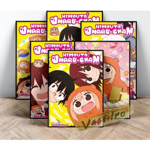 Himouto Umaru-Chan Poster, Japanese Manga Art Prints, Comic Character Portrait Painting, Funny Anime Wall Picture, Fans Collect