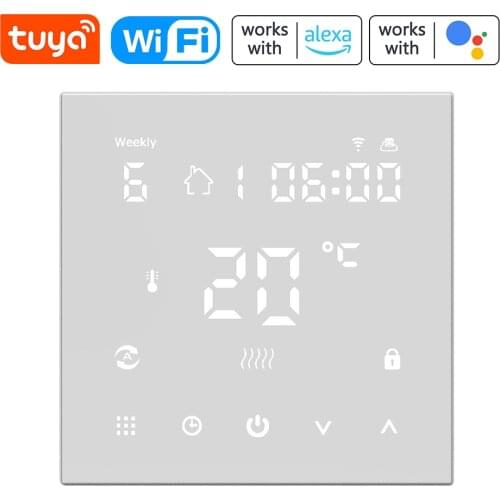 Tuya Wifi HY607 Temperature Controller Electric Floor Heating Boiler Thermostat Compatible with Amazon Alexa and Google Home