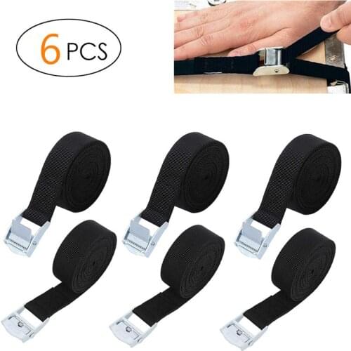 6PCS Travel Buckle Lock Tie Down Binding Belt Baggage Nylon Luggage Bundling Packing Fastening Straps