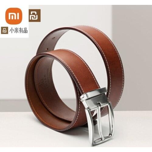 Xiaomi youpin qimian Mens Italian top layer vegetable tanned leather belt classic environmental protection