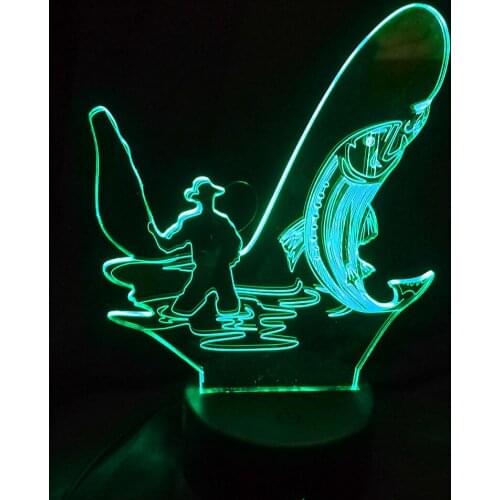 Shark Christm 3d Lamp Usb Led Night Light Remote Touch Switch 7 Color Change Indoor NightLight Luminaria De Mesa 3d Light