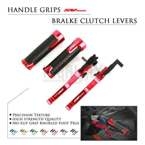 Brake Lever Handlebar Grips Grip CNC Aluminum Short Adjustable Brake Clutch levers For SUZUKI SV1000S SV 1000 S 2003-2007