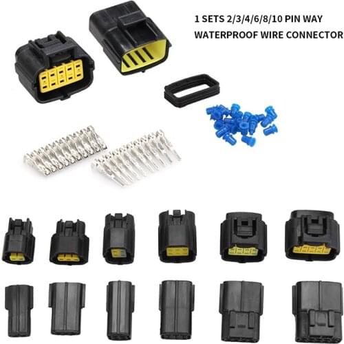 1 set 2/3/4/6/8/10 Pin Way Waterproof Wire Connector Plug Car Auto Sealed Electrical Car Truck Connector Set