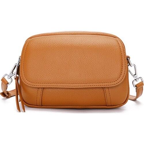 Genuine Leather Crossbody Bags for Women Small Messenger Bag Ladies Fashion Purses and Handbags Female Small Shoulder Bags