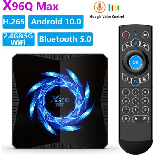 2020 New X96Q Max TV Box Android 10 10.0 2.4G&5G Dual wifi 4K/6K Google Voice Assistant TVBOX BT5.0 Youtube Set top box CPU H616