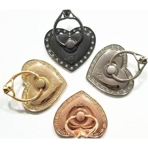 UVR Heart Finger Ring Mobile Phone Smartphone Stand Holder Mount For IPhone Xiaomi All Smart Phone Luxury Couple Models