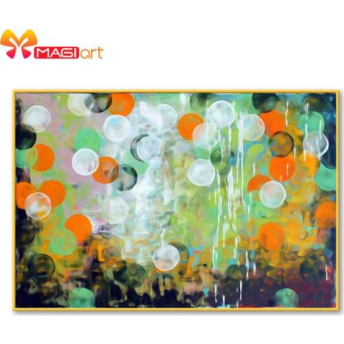 Cross stitch kits Embroidery needlework sets 11CT water soluble canvas patterns 14CT Cartoon Abstract neon colors-NCMC062