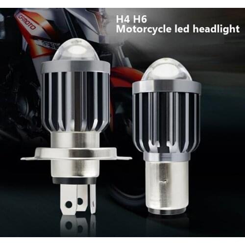 1pcs H4 H6 BA20D moto Led Motorcycle Headlight Bulbs CSP lens Moto 6000LM Hi Lo Lamp Scooter Accessories Fog Lights 6000K