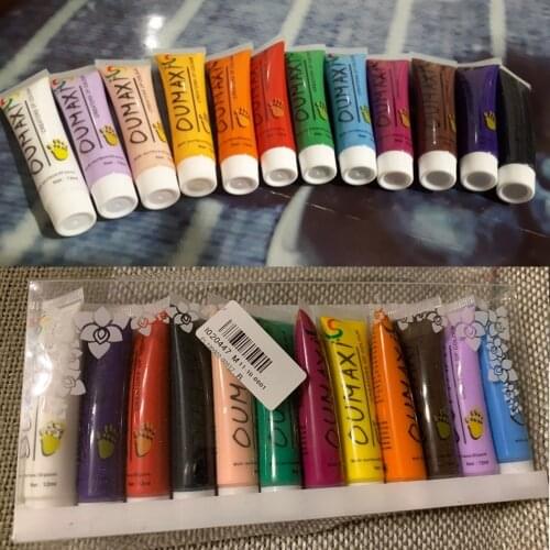 12 colors 3D Professional Acrylic Pigment Paint Art Manicure Paint 12ml/pc