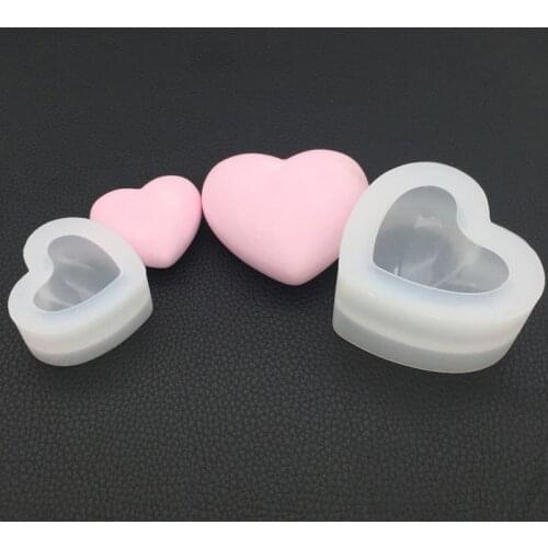 2Pcs Love Heart Dessert Cake 3D Silicone Mold Mousse Kitchen Baking Pastry Decoration Handmade Crystal Cake Candy Moulds Tool
