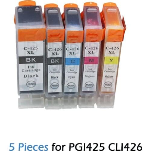 5pcs Compatible Ink cartridges For Canon PGI 425 CLI 426 PIXMA MG6140 G8140 MG6240 MG8240 MG5340 printers PGI425 PGI-425