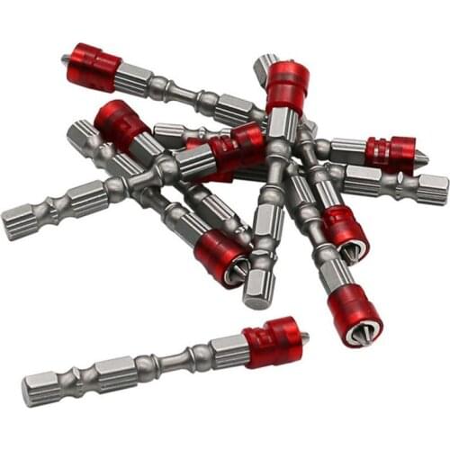5Pcs PH2 Magnetic Electric Screwdriver Bits 1/4" Hex Shank Phillips Cross Single Head For Drywall Screws Power Tools 50mm / 65mm