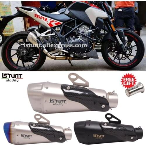 51MM universal motorcycle exhaust Muffler escape moto cafe racer For DUCATIV V4 CBR650R Z800 Z900 Ninja400 R1 R6 with DB killer