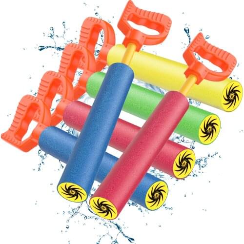 6Pcs Summer Water Toys Foam Water Sprayer Pumping Sprayer Colorful Beach Toys for Kids Adults