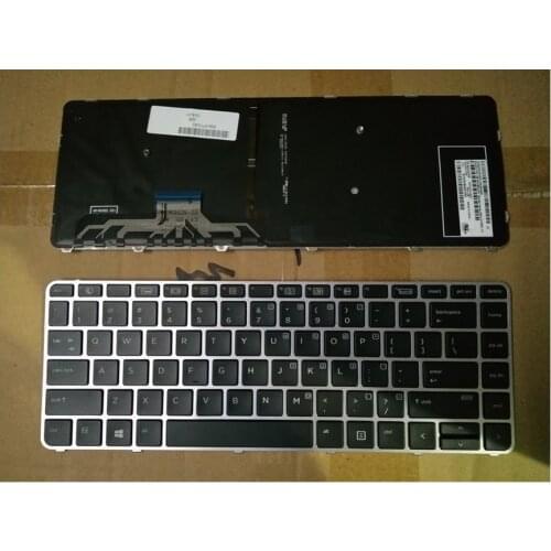 English Laptop Keyboard for HP for EliteBook Folio 1040 G3 keyboard US silver