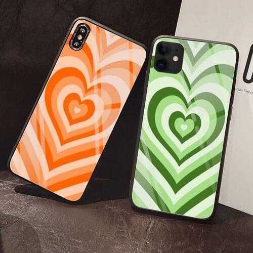 Latte corlorful Love Coffee Heart Phone Case Tempered Glass For iPhone 12 Pro Max Mini 11 Pro XR XS MAX 8 X 7 6S 6 Plus SE case