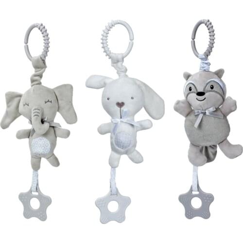 Animal Baby rattle Toys Elephant rabbit owl Educational Teether appease plush bed car bell toy for baby toys 0 12 months