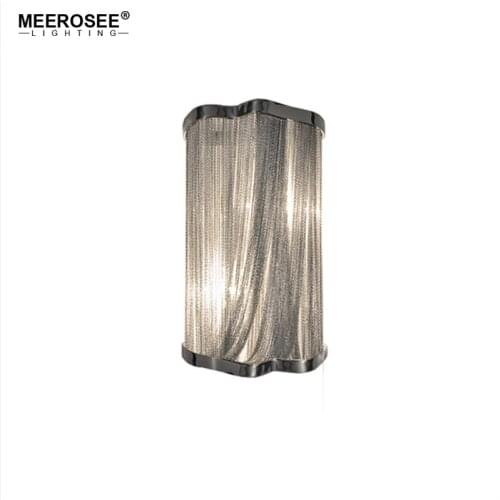 Classic Aluminum Chain Light lamparas Wall Lamp Silver Chain Wall garden light Sconces Lighting Aisle Lamp Hallway Porch Lamp