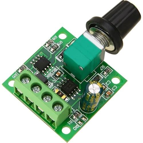 DC Motor Speed Controller DC Motor 32*32*15 1.8V 3V 5V 6V 12V PWM Speed Controller 2A Potentiometer Knob Switch