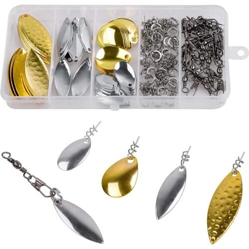 155pcs/box Metal Fishing Spoon sequins Spinnerbait Rig jig fishing lure accessories for Bass Trout Fishing