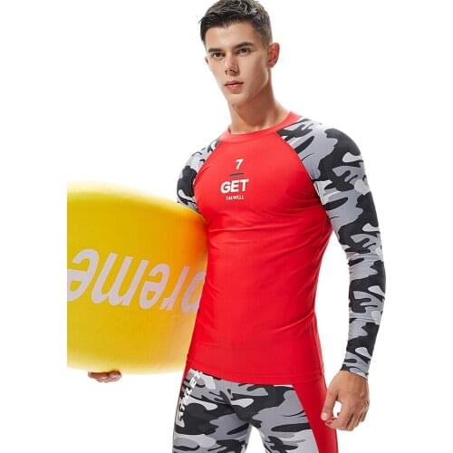 New Camouflage Mens Shirt long sleeve Fitness tops t-shirt boys singlets Surfing Sport GYM Running Clothes Tee Sweatshirt
