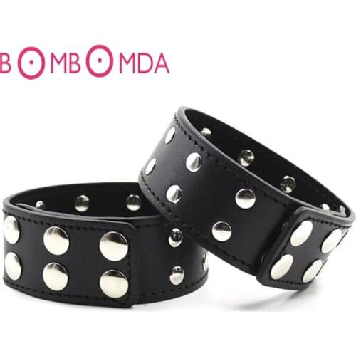 Male Leather Hand Cuff Sex Armband Wrist Restraint Adult Game Toys Slave Fetish Sexy Tools