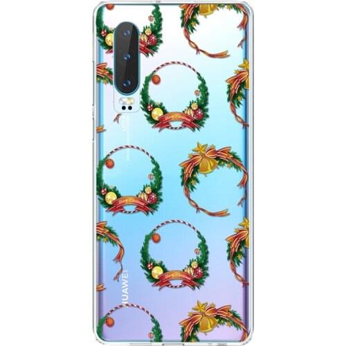 GrandEver Soft case for Huawei P30 lite pro Christmas Deer Clear TPU Back Cover Case for HuaweiP30 Case Cute girl child gifts
