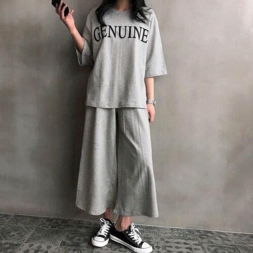 2021 new Shirt suit womens summer Korean style fashion high waist short sleeve shirt black PANTS two-piece sets College style