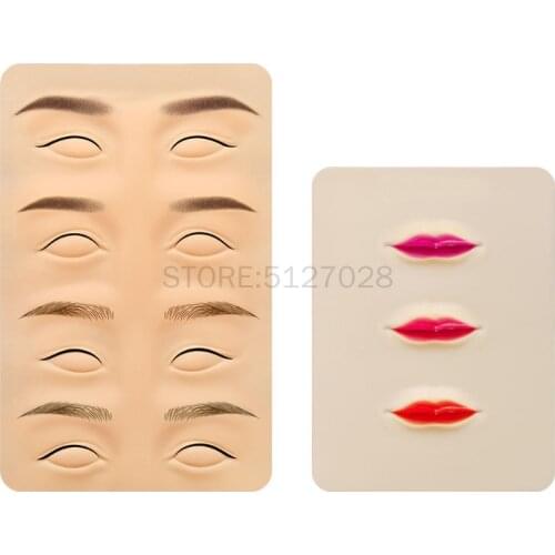Training Latex 3D Eyebrow Practice Skin Face Lip Eyebrows Microblading Accessories Tattoo Supplies Permanent Makeup Assist Use