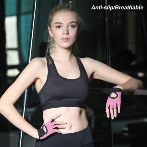 Gym Half Finger Gloves Sports Fitness Exercise Training Mens Womens Cycling MTB Bike Glove