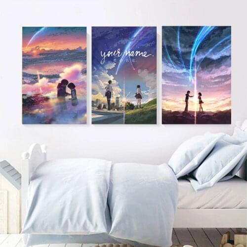 Anime Movie Poster Your Name Kimi No Na Wa Wall Art Picture Palace Sanshui Bedroom Decoration Canvas Painting
