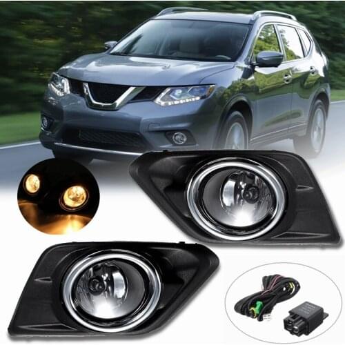Fog Lights Assembly for Nissan Rogue 2014 2015 2016 Fog Lights Headlight Switch Harness Cover Wiring Halogen Fog Lamps