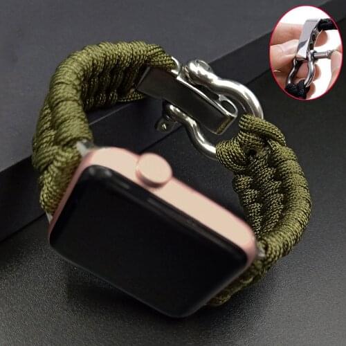 Nylon Strap for Apple watch band 44mm 40mm 42mm 38mm sports loop bracelet wristband belt iWatch Series 3 4 5 6 se 38 42 mm band