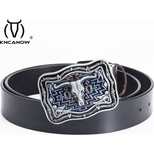 Luxury Thick Cowhid Genuine Leather Men Belt Bull 3d Buckle Width Animal Long Strap Male Cowboy Jeans Trouser Cinto Masculino