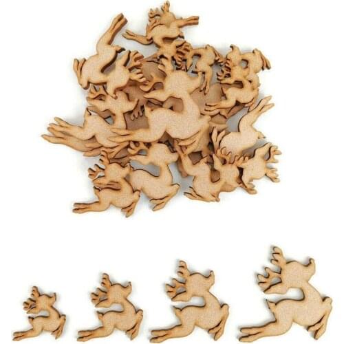 Christmas MDF Craft Shape Wooden Blank Decoration Embellishment reindeer