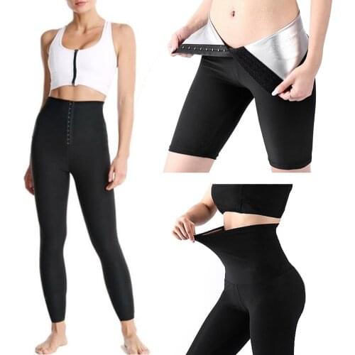 Body Shaper Pants Sauna Slimming Pants Women Fitness Half Short Shapewear Waist Trainer Tummy Control Workout Gym Leggings