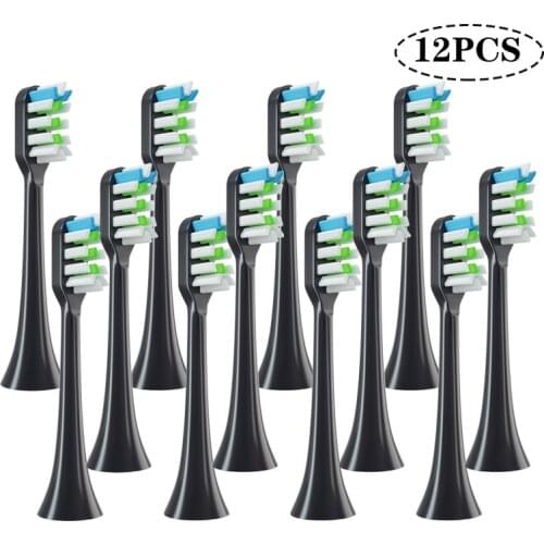 12pcs/Set Toothbrush Heads Replacement For SOOCAS X3/X3U/X5 Electric Tooth Brush Nozzle Heads Replace Smart Brush Head
