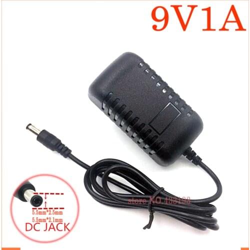 Brand New High quality universal 9v 1a power adapter 9 volt 1000mA power supply with 5.5*2.5/5.5*2.1mm dc plug